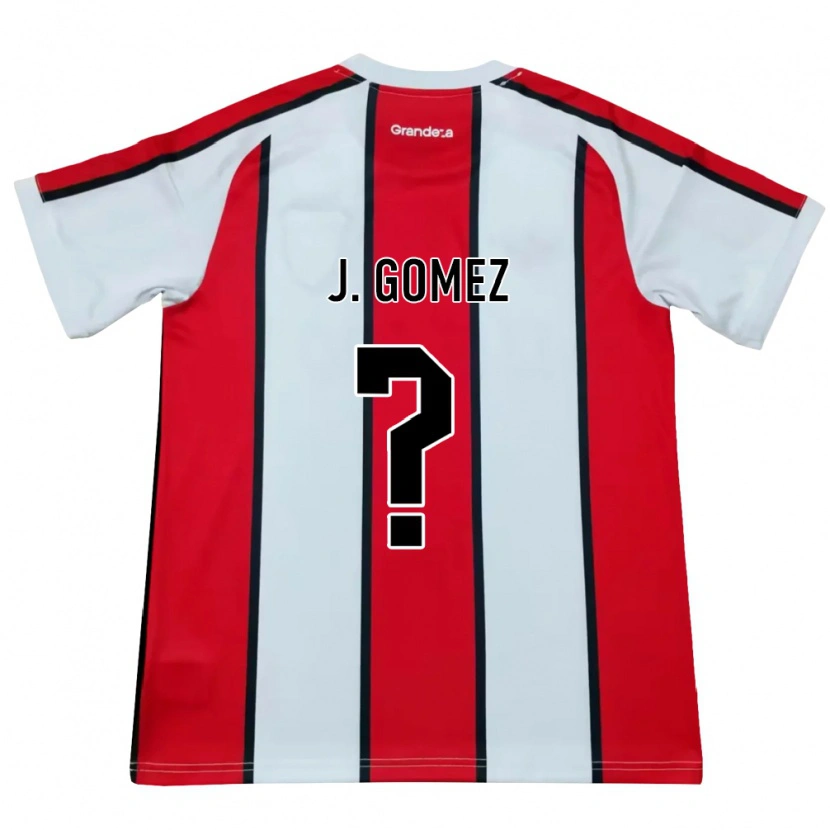 Danxen Criança Camisola Joaquin Gomez #0 Branco Vermelho Preto Alternativa 2026/27 Camisa Brasil