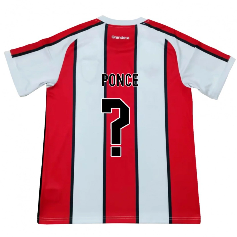 Danxen Criança Camisola Tomas Castro Ponce #0 Branco Vermelho Preto Alternativa 2026/27 Camisa Brasil
