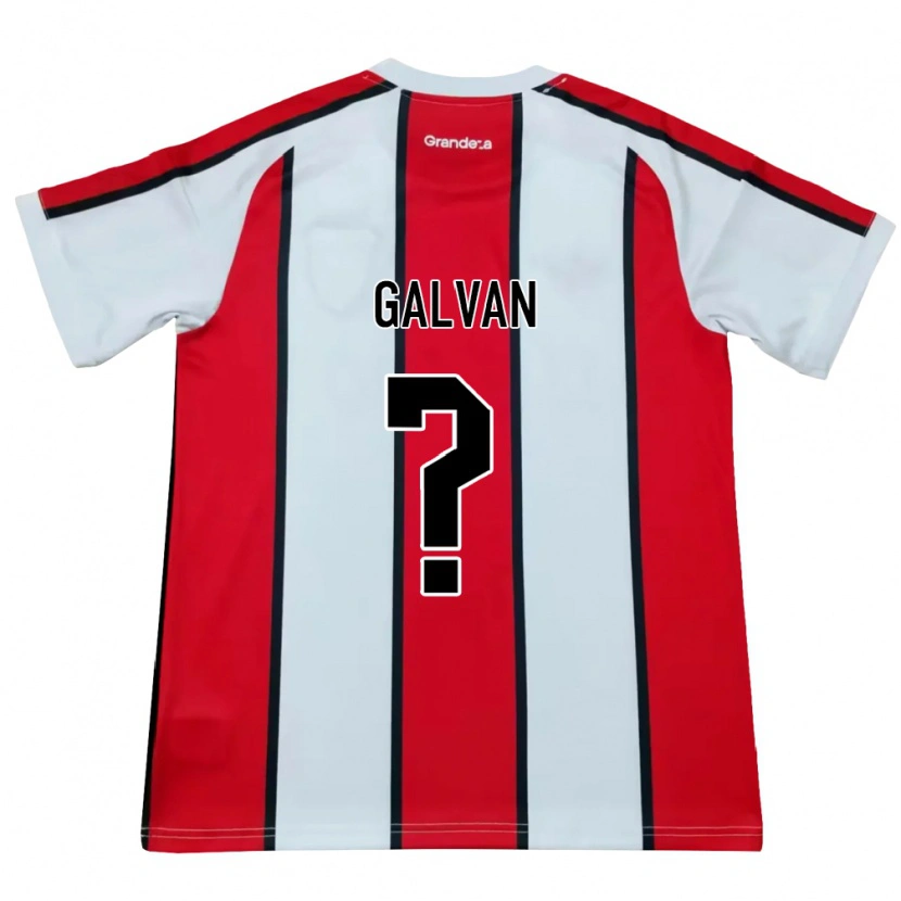 Danxen Criança Camisola Tomas Galvan #0 Branco Vermelho Preto Alternativa 2026/27 Camisa Brasil