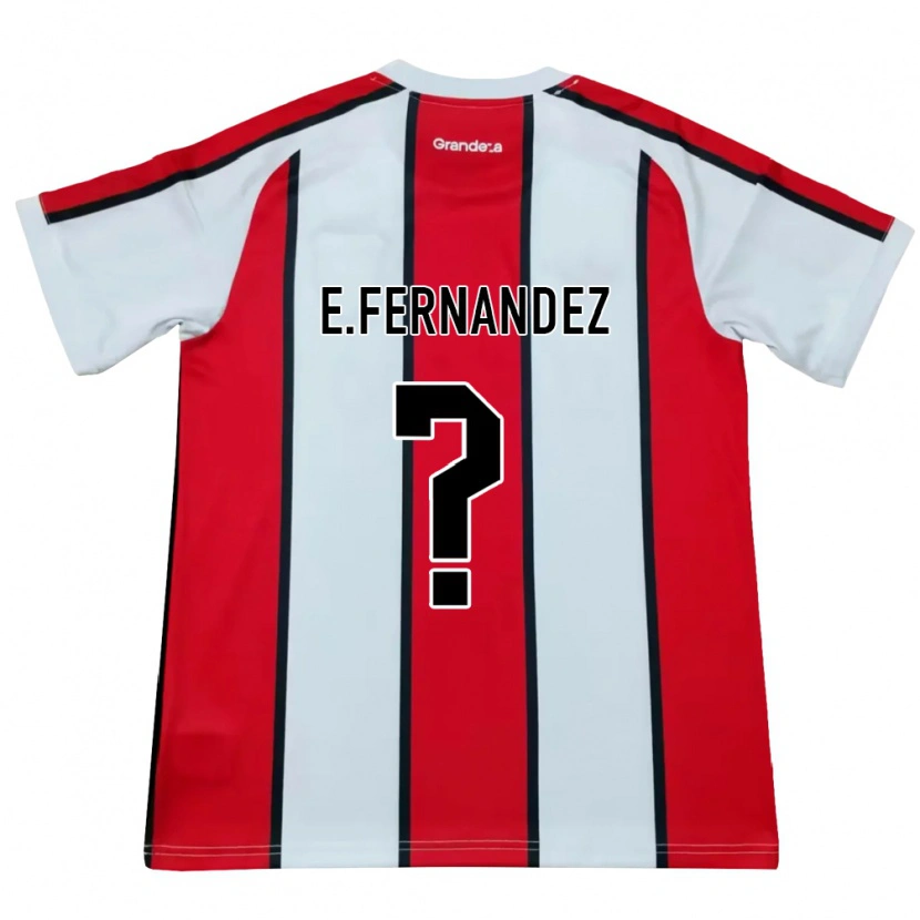 Danxen Criança Camisola Esteban Fernandez #0 Branco Vermelho Preto Alternativa 2026/27 Camisa Brasil
