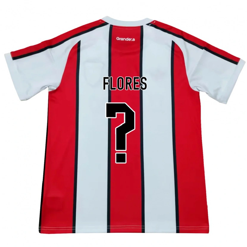 Danxen Criança Camisola Joaquín Flores #0 Branco Vermelho Preto Alternativa 2026/27 Camisa Brasil