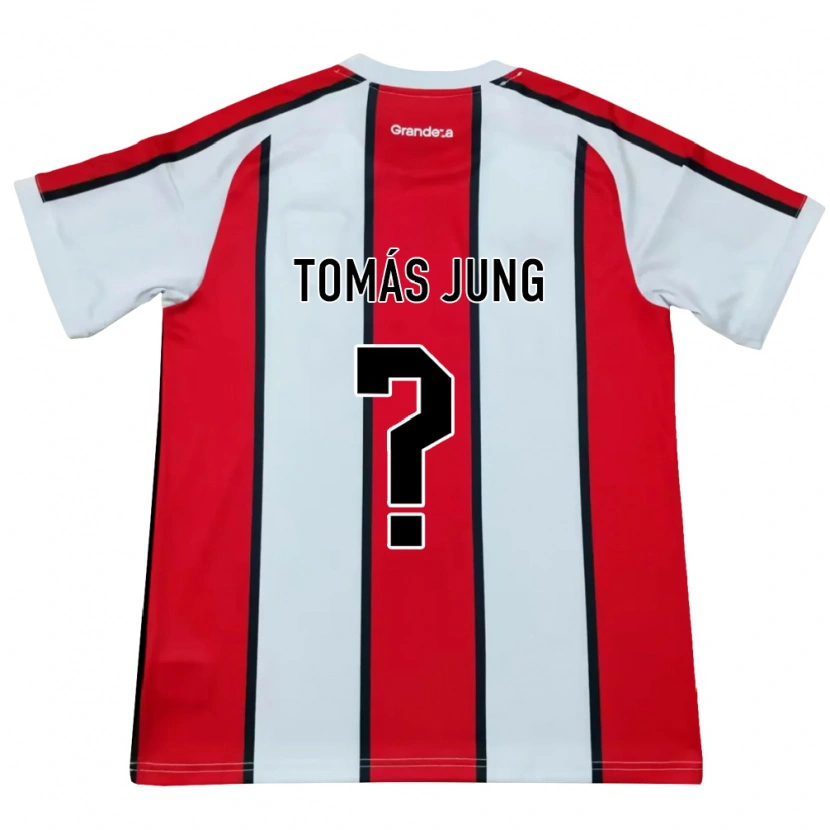 Danxen Criança Camisola Tomás Jung #0 Branco Vermelho Preto Alternativa 2026/27 Camisa Brasil