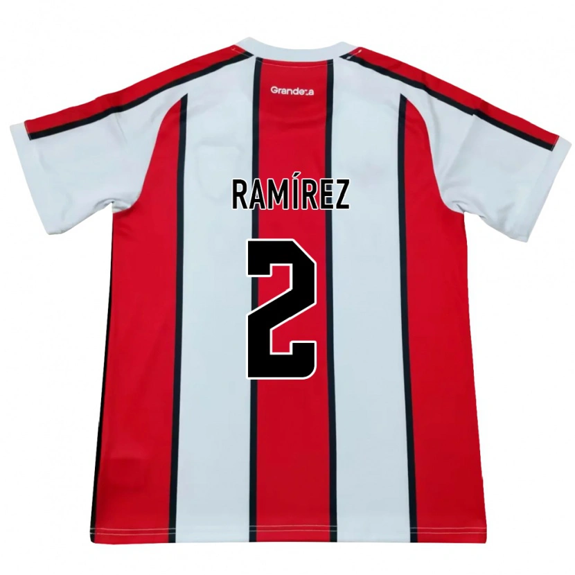 Danxen Criança Camisola Tobías Ramírez #2 Branco Vermelho Preto Alternativa 2026/27 Camisa Brasil