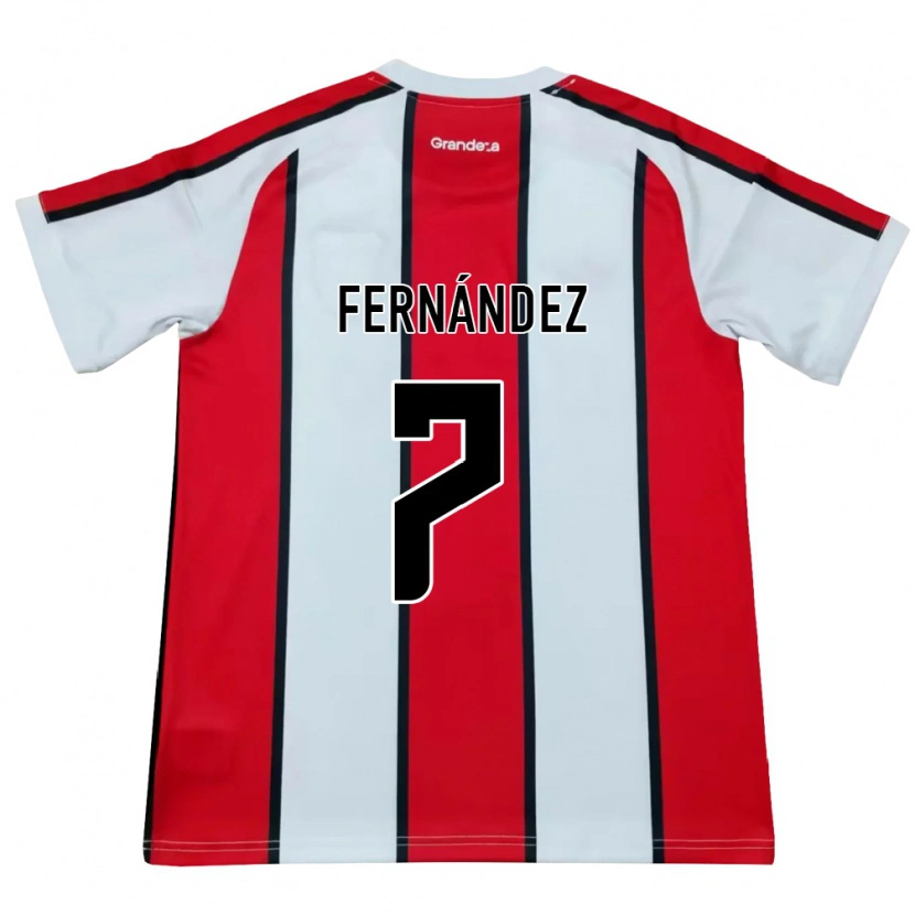 Danxen Criança Camisola Román Fernández #7 Branco Vermelho Preto Alternativa 2026/27 Camisa Brasil