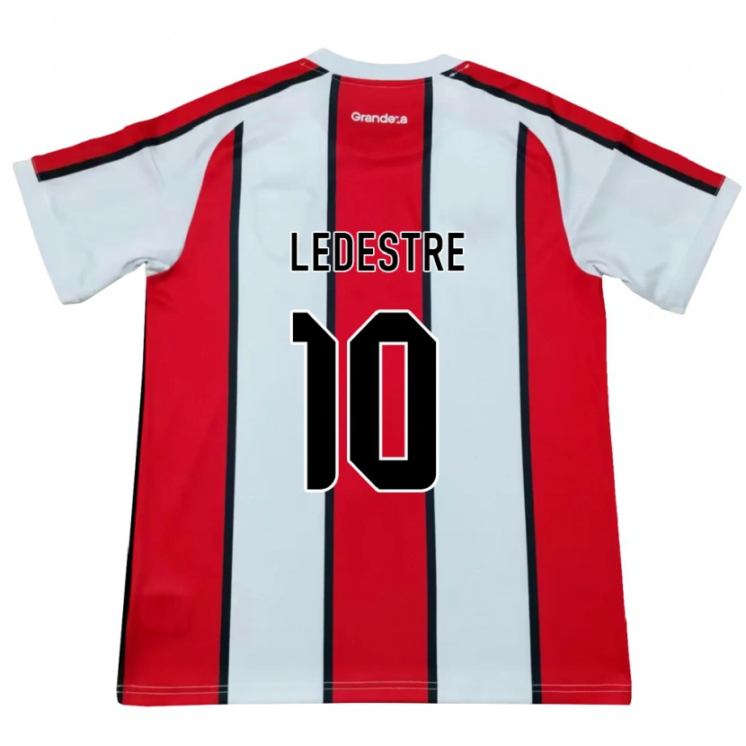 Danxen Criança Camisola Gianfranco Ledestre #10 Branco Vermelho Preto Alternativa 2026/27 Camisa Brasil