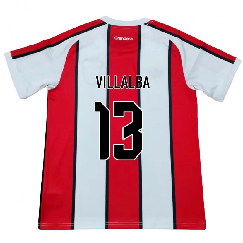 Danxen Criança Camisola Jonathan Villalba #13 Branco Vermelho Preto Alternativa 2026/27 Camisa Brasil