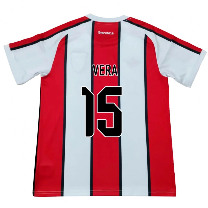 Danxen Criança Camisola Fausto Vera #15 Branco Vermelho Preto Alternativa 2026/27 Camisa Brasil