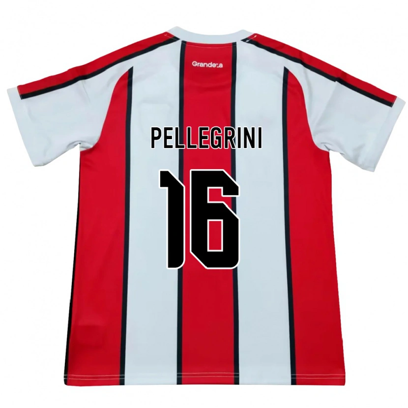Danxen Criança Camisola Thiago Pellegrini #16 Branco Vermelho Preto Alternativa 2026/27 Camisa Brasil