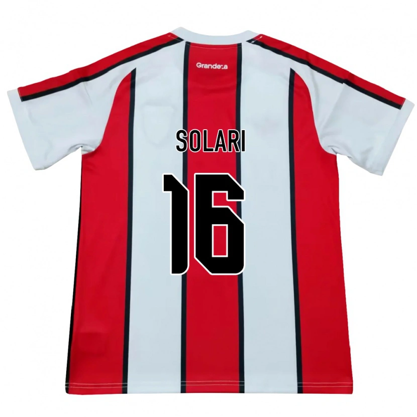 Danxen Criança Camisola Juan Solari #16 Branco Vermelho Preto Alternativa 2026/27 Camisa Brasil