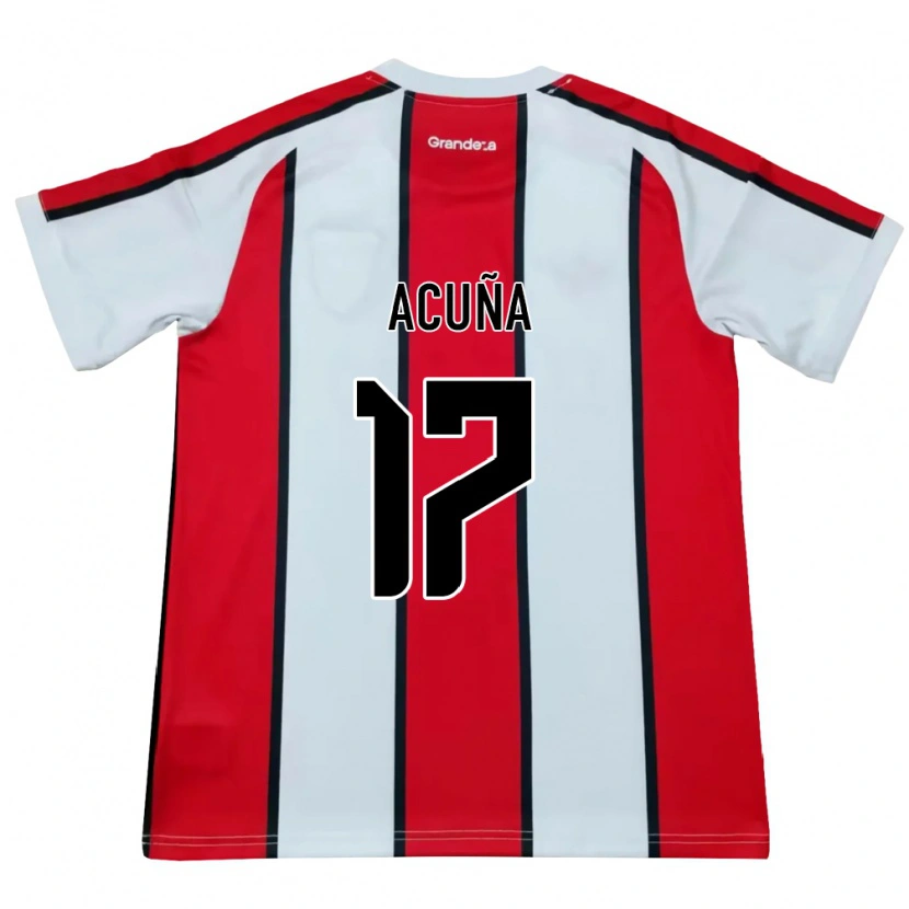 Danxen Criança Camisola Ayelén Acuña #17 Branco Vermelho Preto Alternativa 2026/27 Camisa Brasil