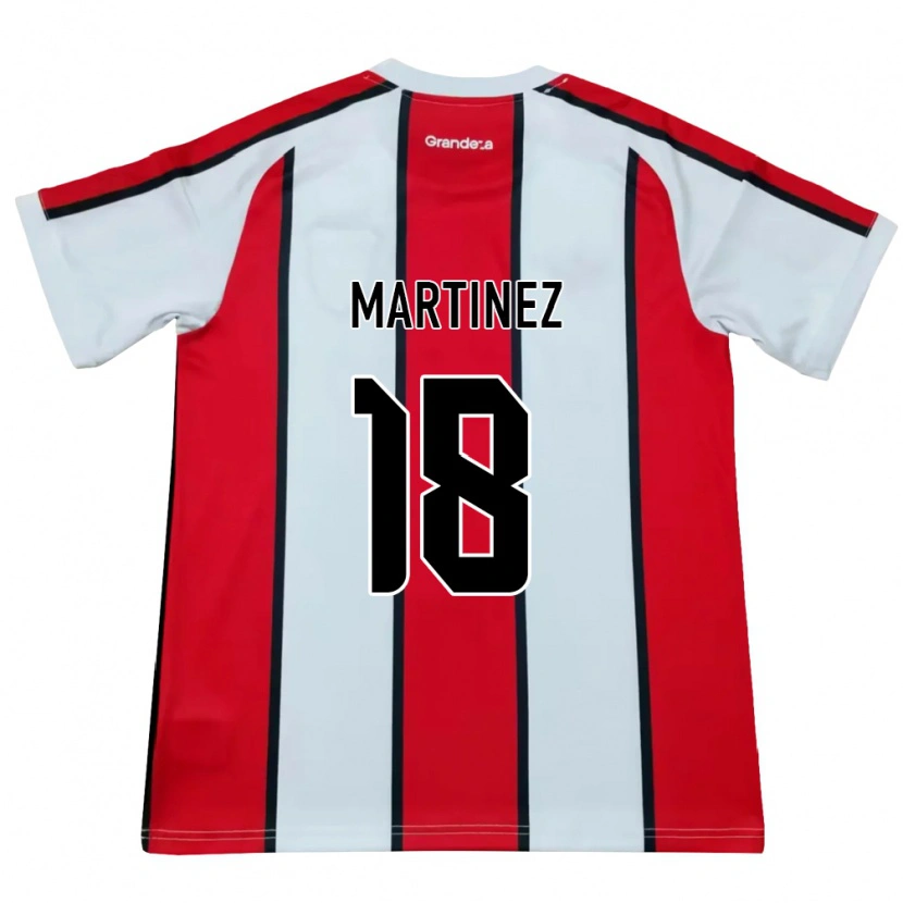 Danxen Criança Camisola Pity Martínez #18 Branco Vermelho Preto Alternativa 2026/27 Camisa Brasil