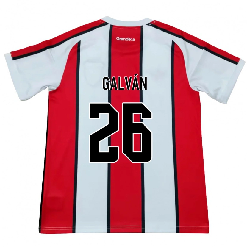 Danxen Criança Camisola Tomás Galván #26 Branco Vermelho Preto Alternativa 2026/27 Camisa Brasil
