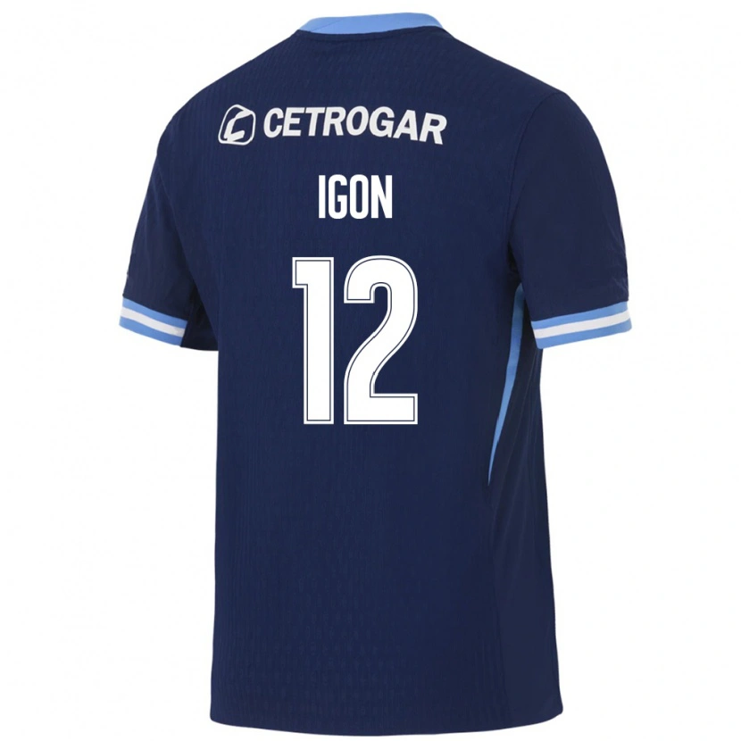 Danxen Criança Camisola Felipe Igon #12 Azul Real Azul Claro Branco Alternativa 2026/27 Camisa Brasil