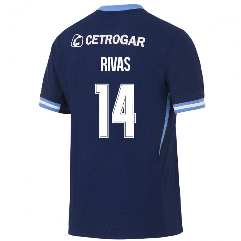 Danxen Criança Camisola Lautaro Rivas #14 Azul Real Azul Claro Branco Alternativa 2026/27 Camisa Brasil
