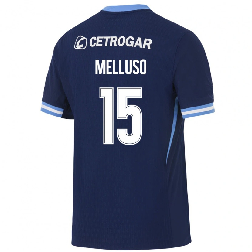 Danxen Criança Camisola Mateo Melluso #15 Azul Real Azul Claro Branco Alternativa 2026/27 Camisa Brasil