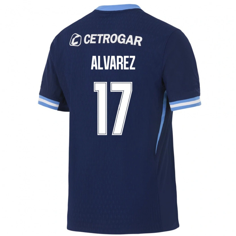 Danxen Criança Camisola Lucas Alvarez #17 Azul Real Azul Claro Branco Alternativa 2026/27 Camisa Brasil