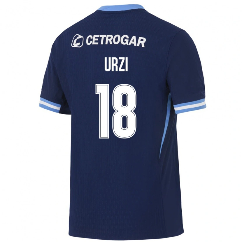 Danxen Criança Camisola Agustín Urzi #18 Azul Real Azul Claro Branco Alternativa 2026/27 Camisa Brasil