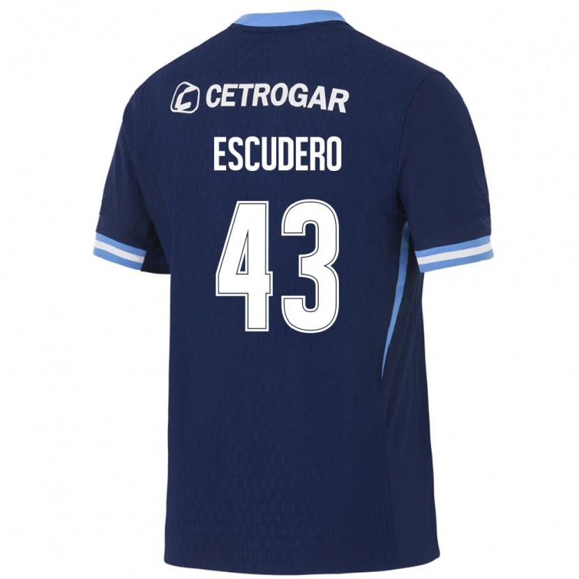 Danxen Criança Camisola Gonzalo Escudero #43 Azul Real Azul Claro Branco Alternativa 2026/27 Camisa Brasil