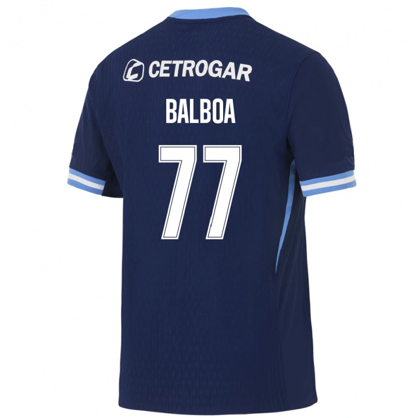 Danxen Criança Camisola Adrián Balboa #77 Azul Real Azul Claro Branco Alternativa 2026/27 Camisa Brasil