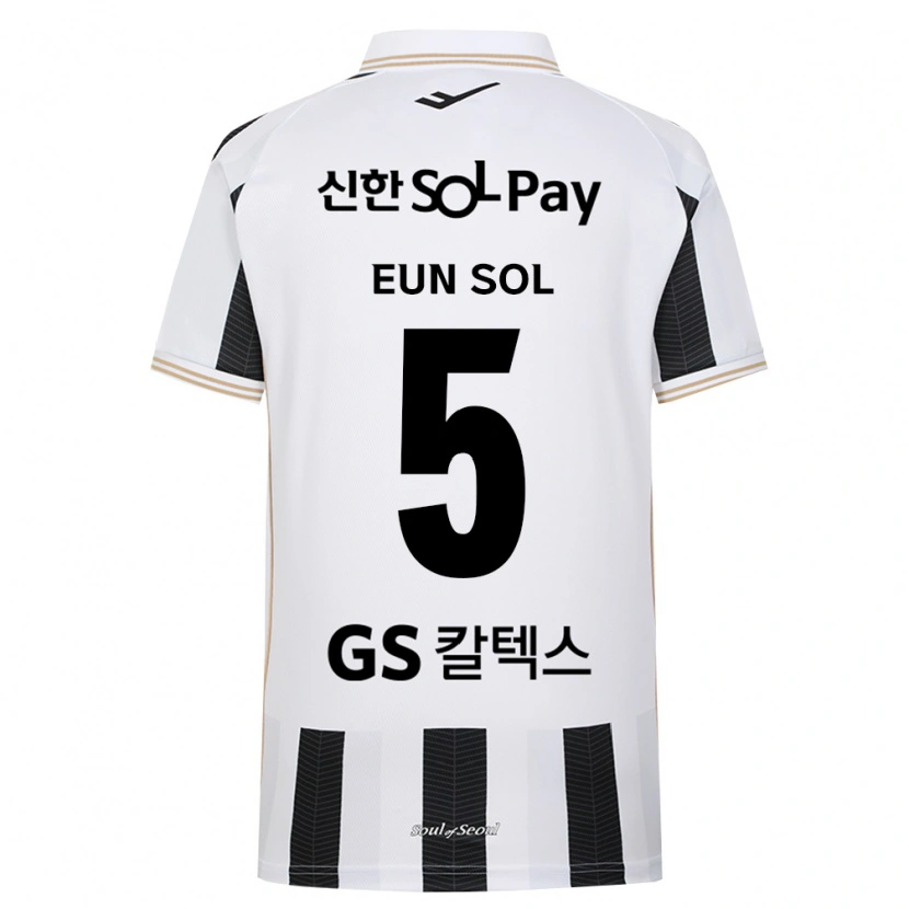 Danxen Criança Camisola Eun-Sol Kim #5 Branco Preto Alternativa 2026/27 Camisa Brasil
