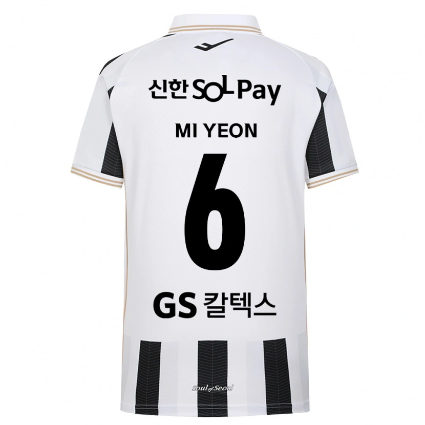 Danxen Criança Camisola Mi-Yeon Kim #6 Branco Preto Alternativa 2026/27 Camisa Brasil