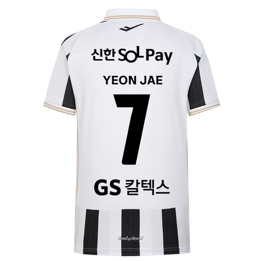 Danxen Criança Camisola Yeon-Jae Jung #7 Branco Preto Alternativa 2026/27 Camisa Brasil