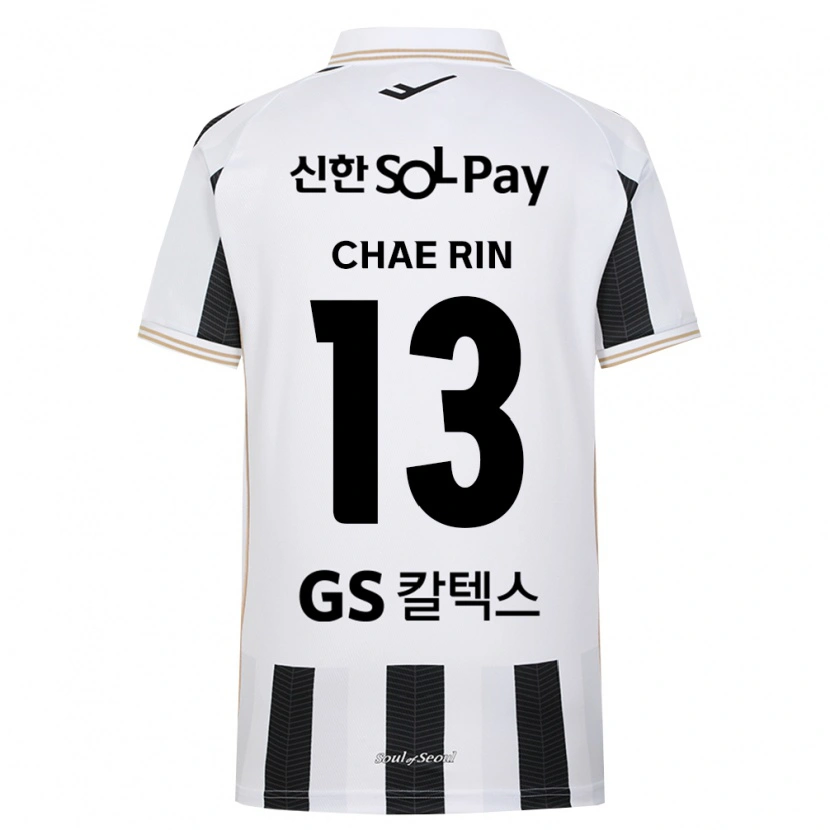 Danxen Criança Camisola Chae-Rin Han #13 Branco Preto Alternativa 2026/27 Camisa Brasil