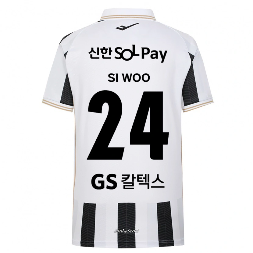 Danxen Criança Camisola Si-Woo Kang #24 Branco Preto Alternativa 2026/27 Camisa Brasil