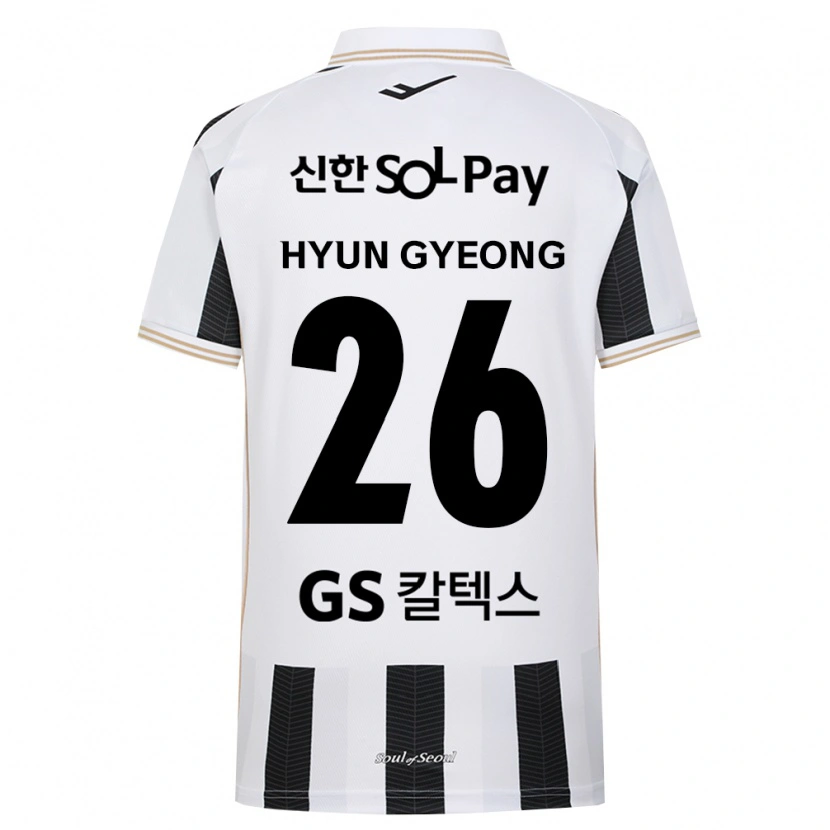 Danxen Criança Camisola Hyun-Gyeong Jeong #26 Branco Preto Alternativa 2026/27 Camisa Brasil