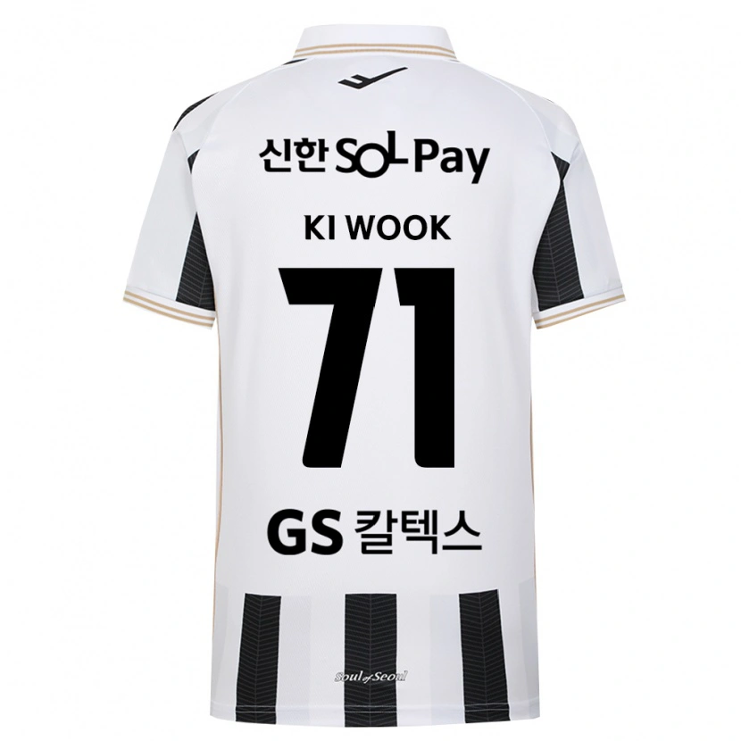 Danxen Criança Camisola Ki-Wook Yun #71 Branco Preto Alternativa 2026/27 Camisa Brasil