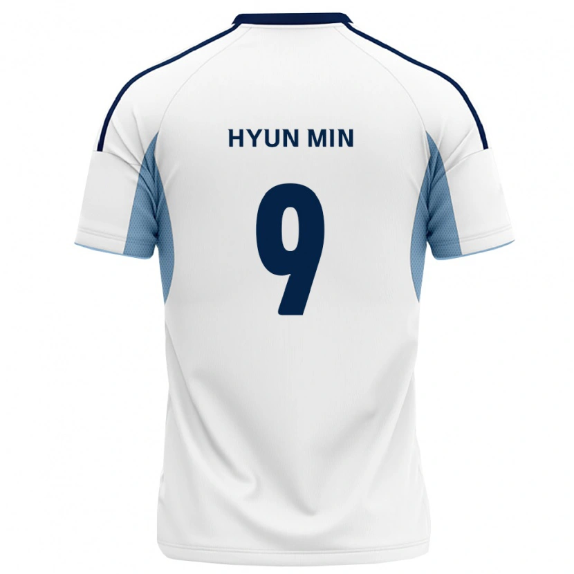 Danxen Criança Camisola Hyun-Min Oh #9 Azul Real Branco Alternativa 2026/27 Camisa Brasil