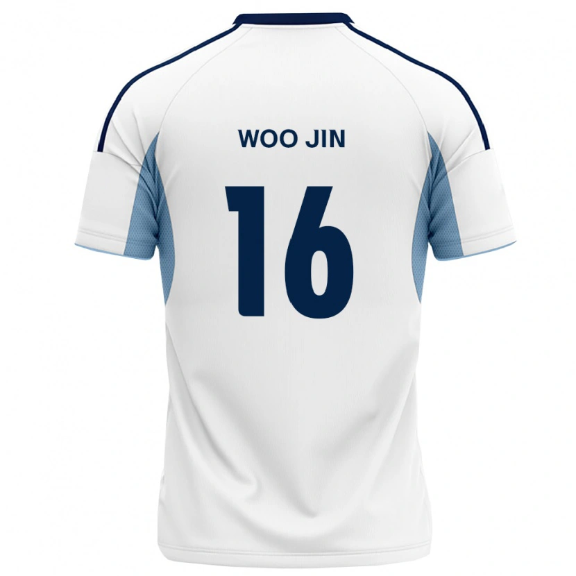 Danxen Criança Camisola Woo-Jin Park #16 Azul Real Branco Alternativa 2026/27 Camisa Brasil
