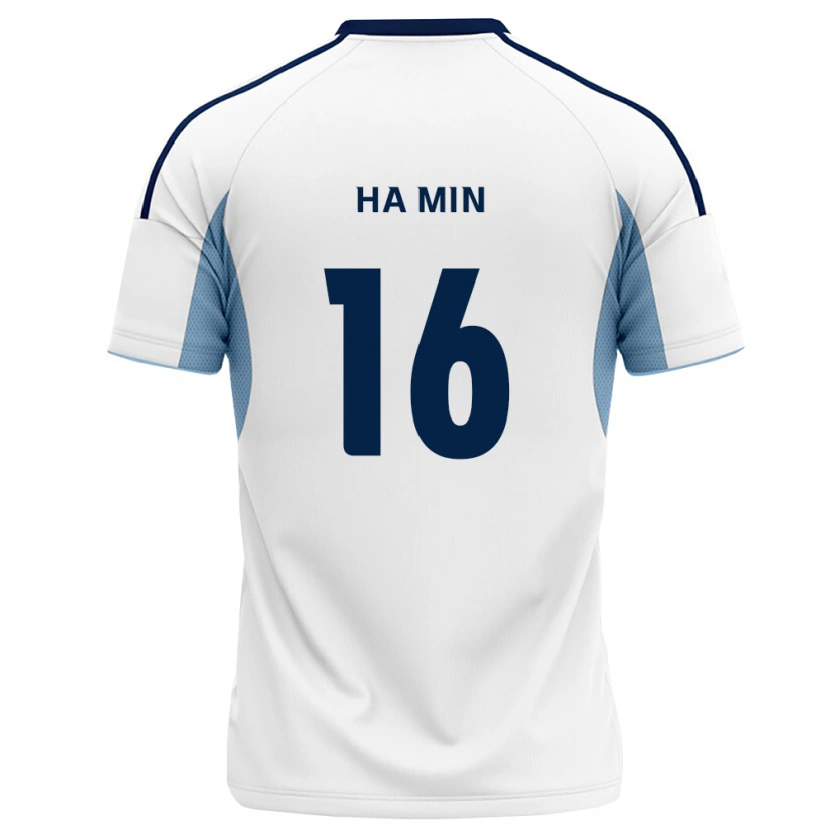 Danxen Criança Camisola Ha-Min Kim #16 Azul Real Branco Alternativa 2026/27 Camisa Brasil