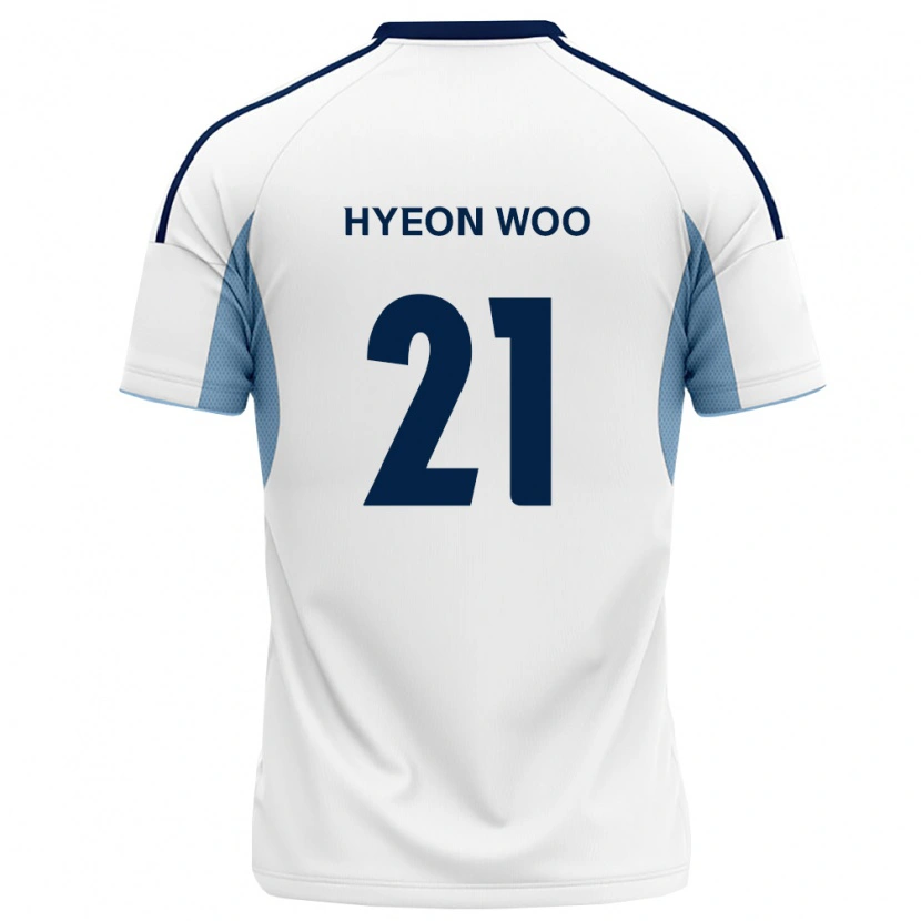 Danxen Criança Camisola Hyeon-Woo Jo #21 Azul Real Branco Alternativa 2026/27 Camisa Brasil