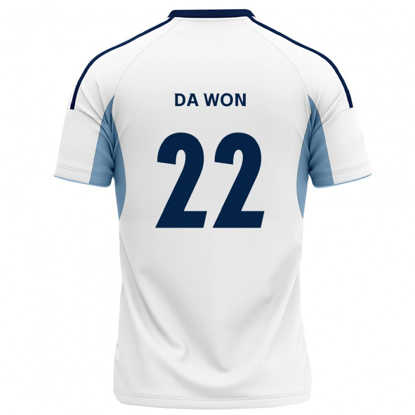 Danxen Criança Camisola Da-Won Yun #22 Azul Real Branco Alternativa 2026/27 Camisa Brasil