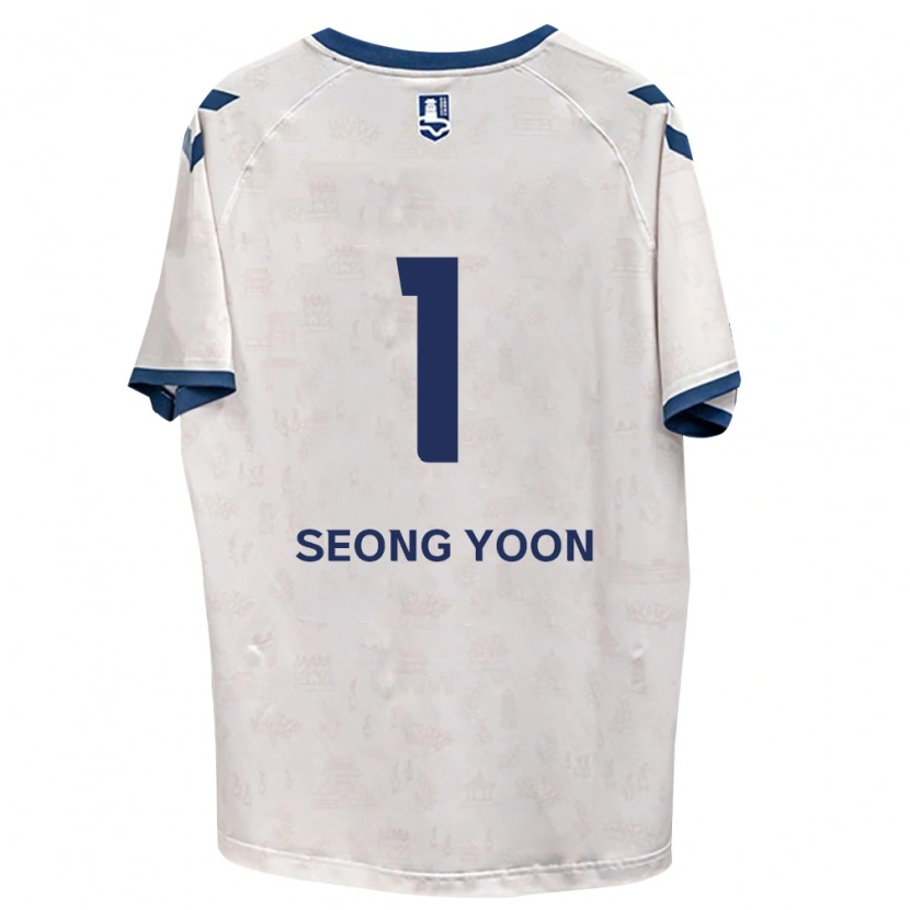 Danxen Criança Camisola Seong-Yoon Kim #1 Azul Real Branco Alternativa 2026/27 Camisa Brasil