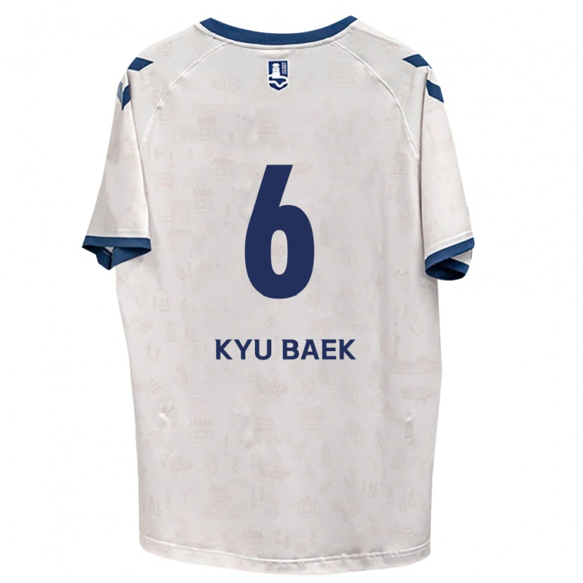 Danxen Criança Camisola Kyu-Baek Choi #6 Azul Real Branco Alternativa 2026/27 Camisa Brasil