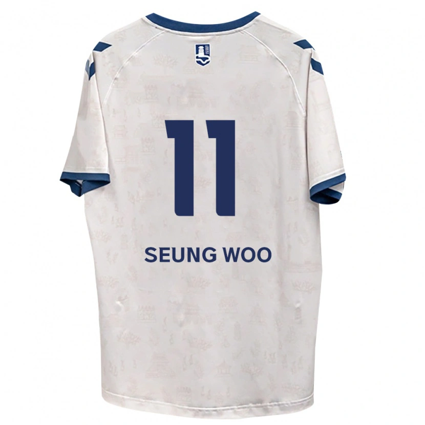 Danxen Criança Camisola Seung-Woo Lee #11 Azul Real Branco Alternativa 2026/27 Camisa Brasil