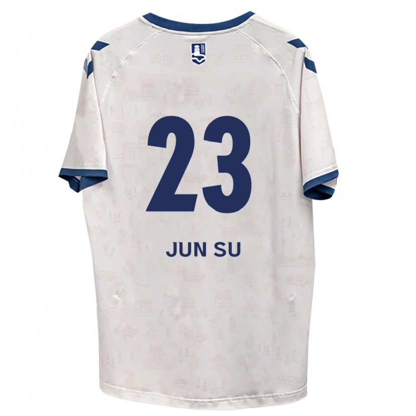 Danxen Criança Camisola Jun-Su Ahn #23 Azul Real Branco Alternativa 2026/27 Camisa Brasil
