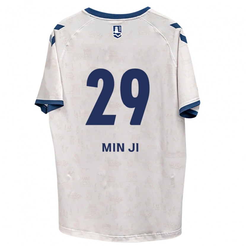 Danxen Criança Camisola Min-Ji Jeon #29 Azul Real Branco Alternativa 2026/27 Camisa Brasil