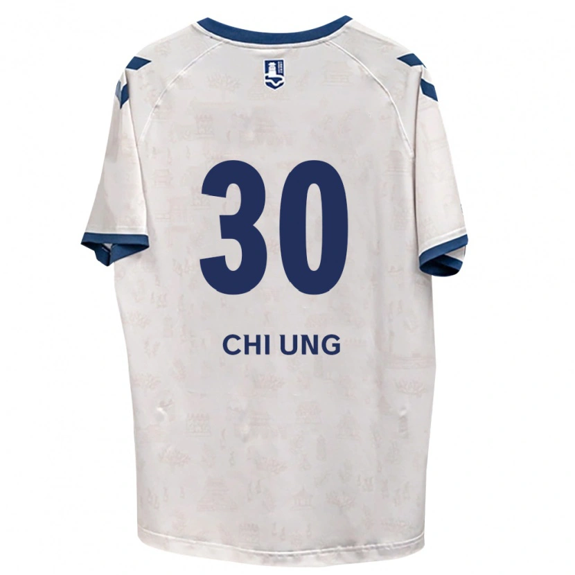 Danxen Criança Camisola Chi-Ung Choi #30 Azul Real Branco Alternativa 2026/27 Camisa Brasil