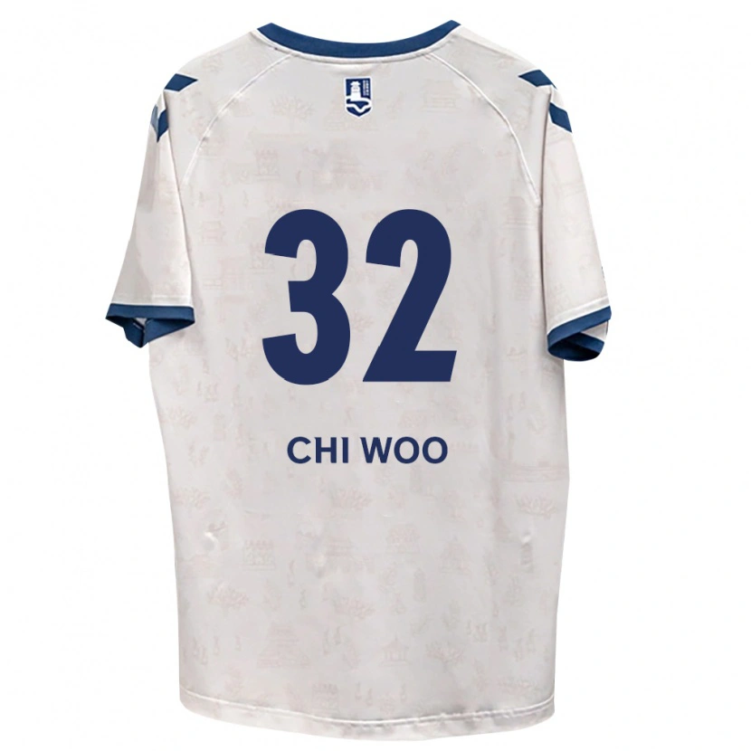Danxen Criança Camisola Chi-Woo An #32 Azul Real Branco Alternativa 2026/27 Camisa Brasil