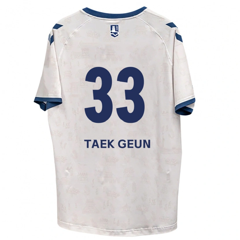 Danxen Criança Camisola Taek-Geun Lee #33 Azul Real Branco Alternativa 2026/27 Camisa Brasil