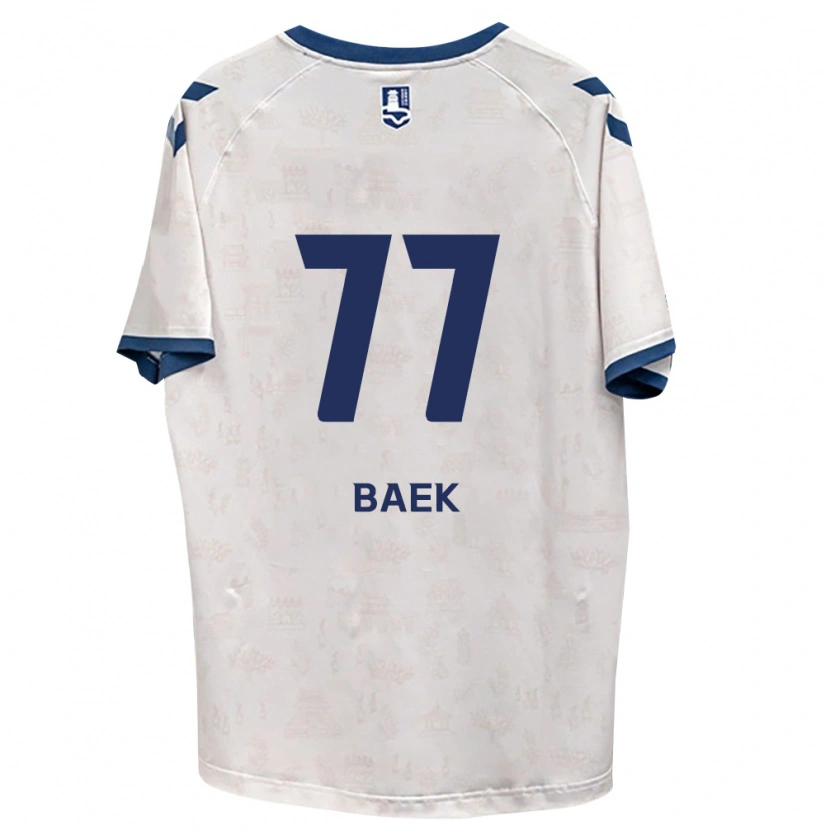Danxen Criança Camisola Kyeong Baek #77 Azul Real Branco Alternativa 2026/27 Camisa Brasil