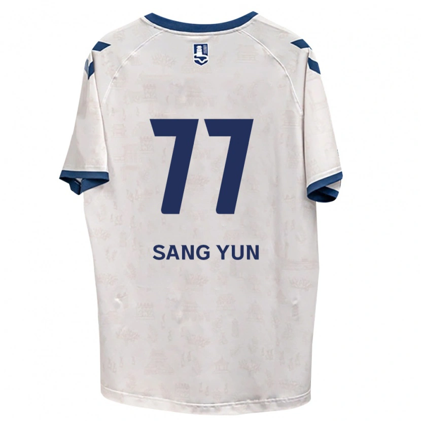 Danxen Criança Camisola Sang-Yun Kang #77 Azul Real Branco Alternativa 2026/27 Camisa Brasil