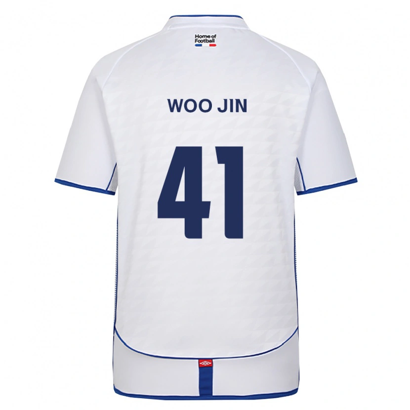 Danxen Criança Camisola Woo-Jin Kim #41 Preto Branco Vermelho Alternativa 2026/27 Camisa Brasil