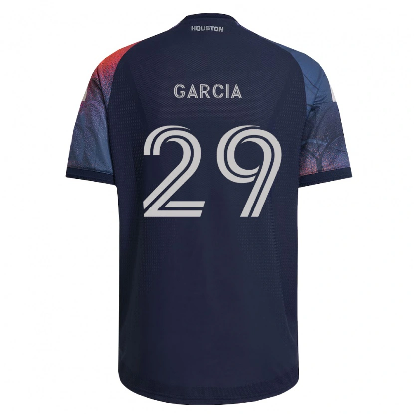 Danxen Criança Camisola David Garcia #29 Azul Profundo Branco Laranja Alternativa 2026/27 Camisa Brasil