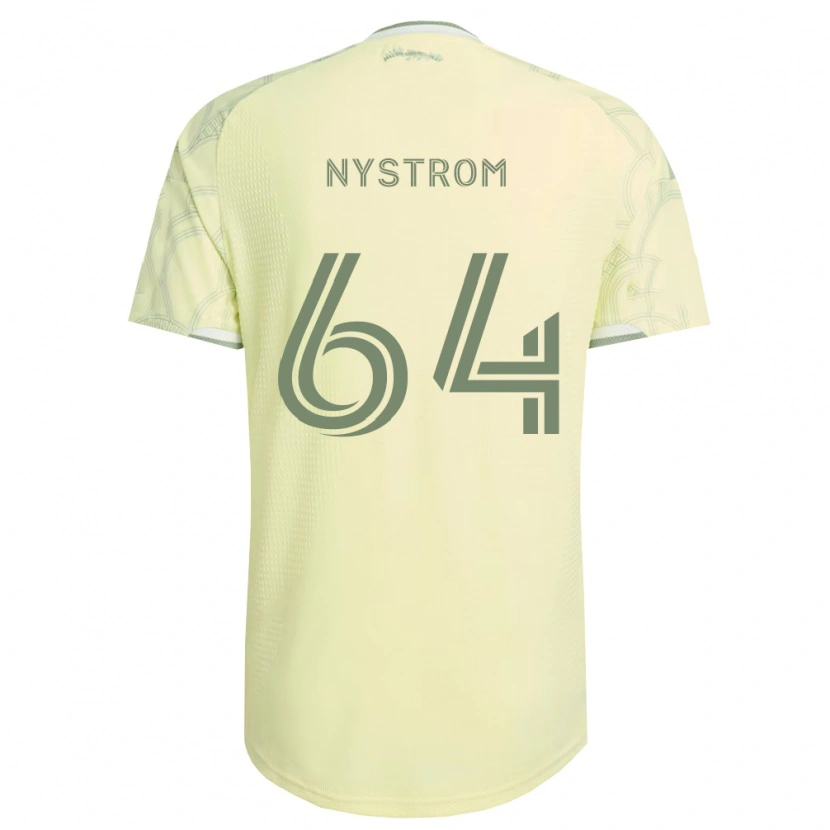 Danxen Criança Camisola August Nystrom #64 Bege Branco Alternativa 2026/27 Camisa Brasil