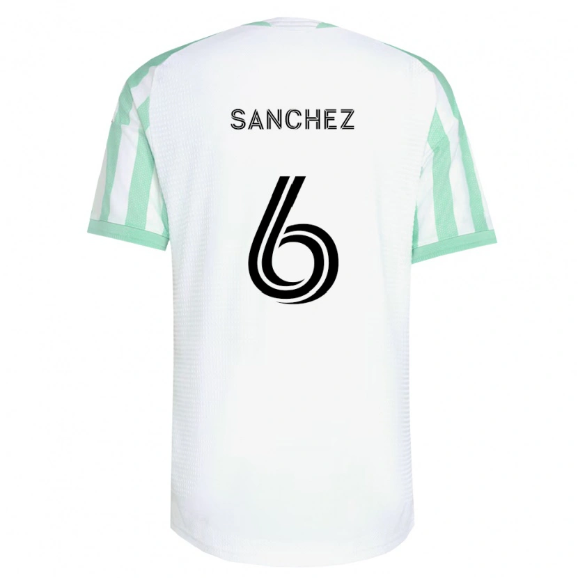 Danxen Criança Camisola Ilie Sánchez #6 Verde Claro Branco Preto Alternativa 2026/27 Camisa Brasil