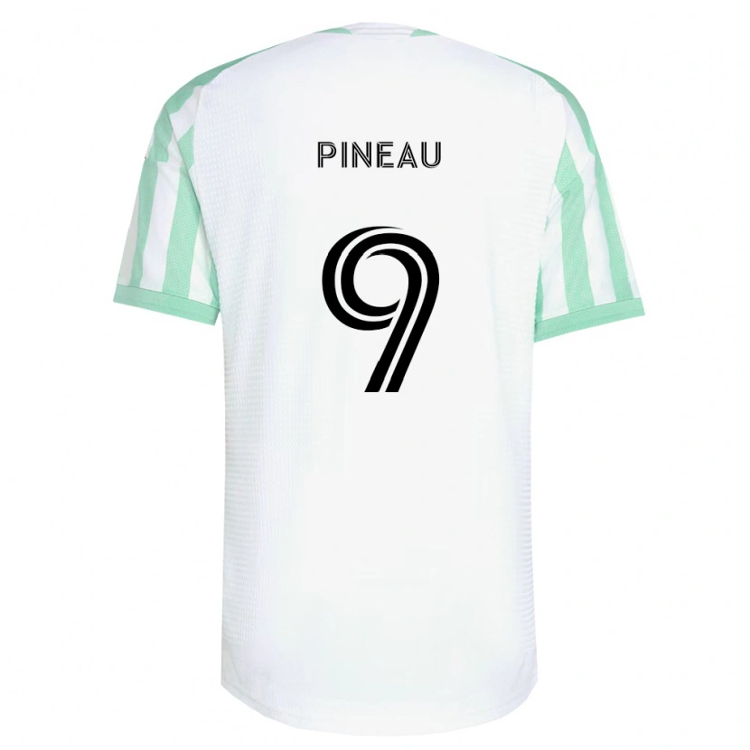 Danxen Criança Camisola Sebastien Pineau #9 Verde Claro Branco Preto Alternativa 2026/27 Camisa Brasil